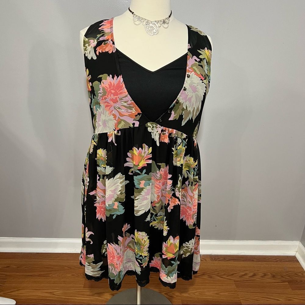 Anthropologie Maeve Violetta Floral Babydoll Dress -- XL - Picture 4 of 15